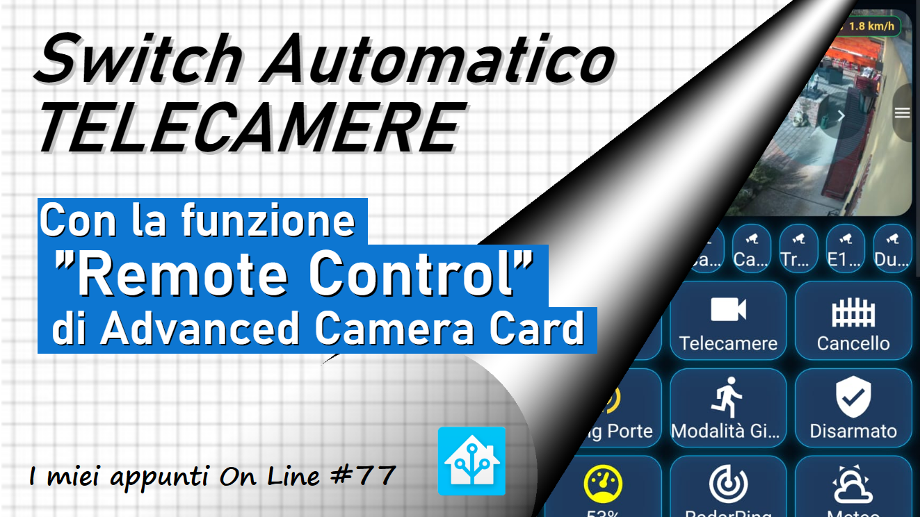 Switch Automatico Telecamere nella mia dashboard da Boomer - Remote Control di Advanced Camera Card