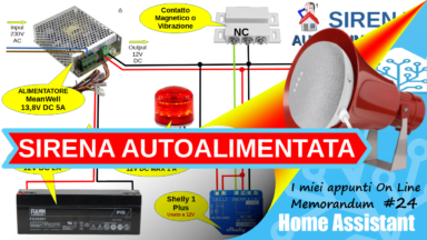 #24 Home Assistant - Come realizzare una Sirena Autoalimentata Parlante