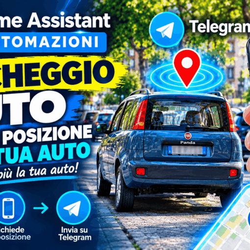 Con una automazione di poche righe vi spiego come poterci far inviare da Home Assistant la posizione dell'auto appena parcheggiata